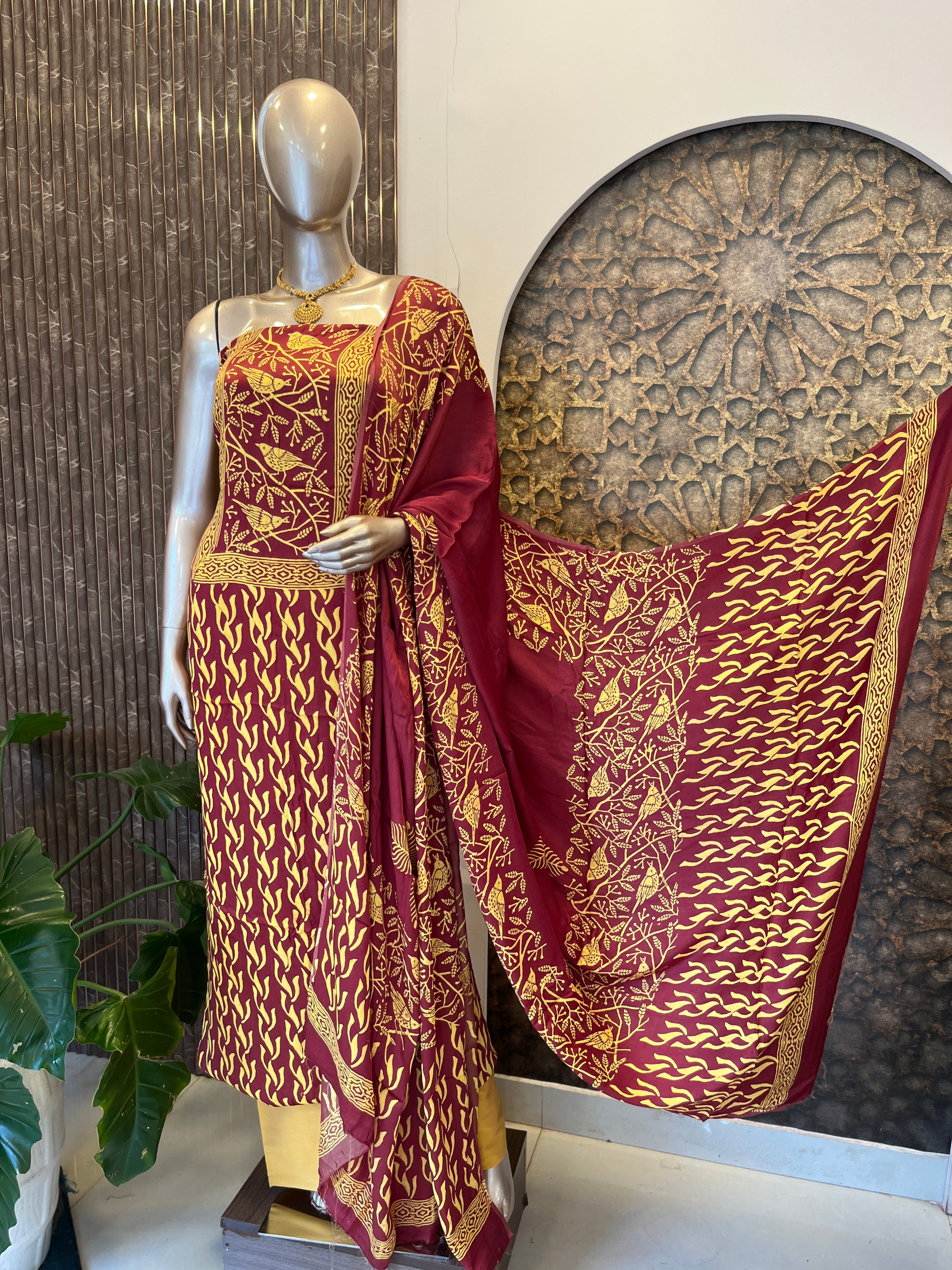 Modal silk Salwar Material