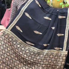 Ajrakh modal silk saree ZA7788