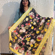 Linen cotton floral design dupatta