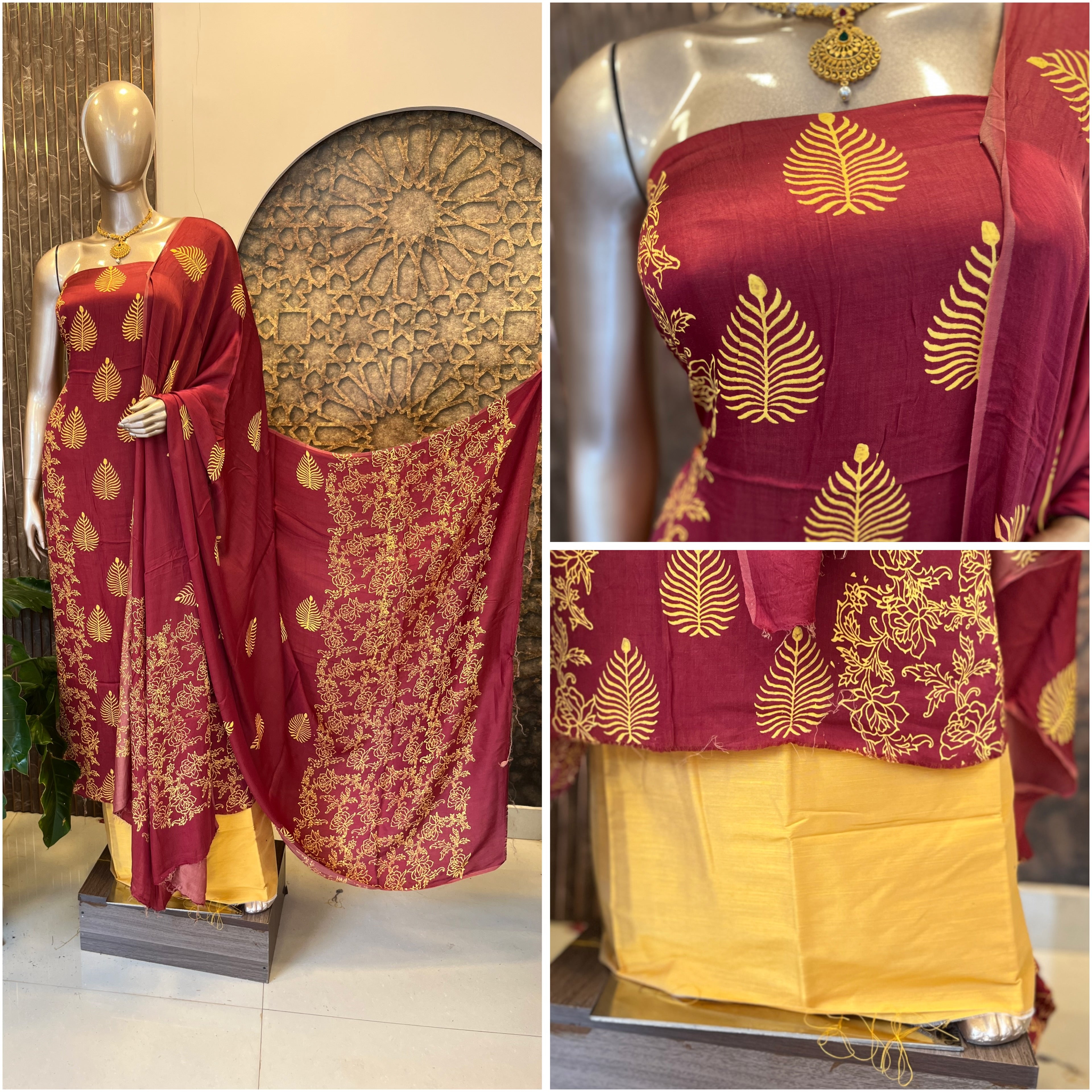 Modal silk Salwar Material