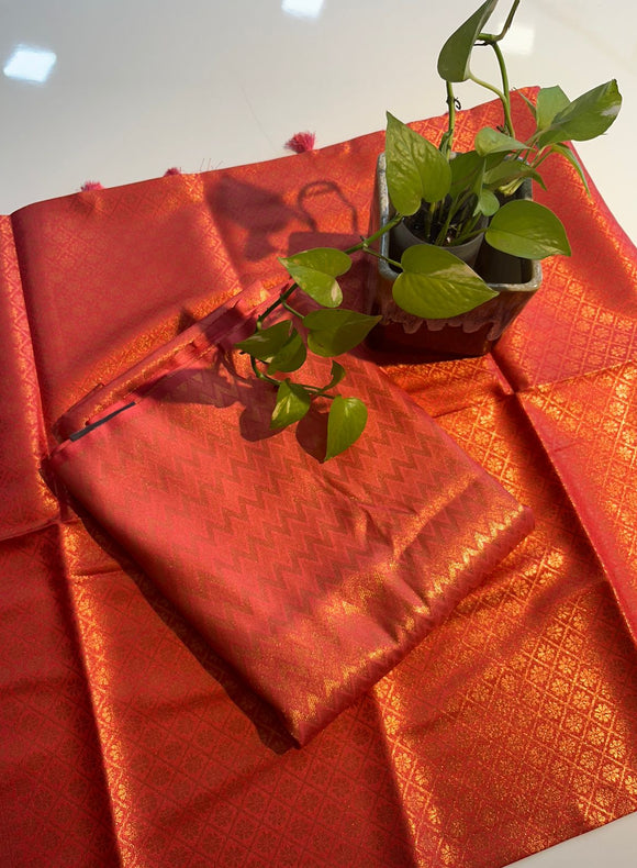 Banarassi silk Salwar material with Dupatta (PM03)